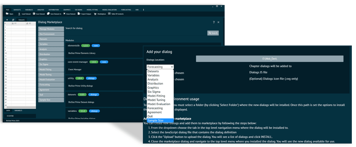 BioStat Prime Interface